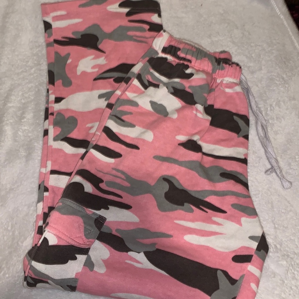 Pink camo sweats